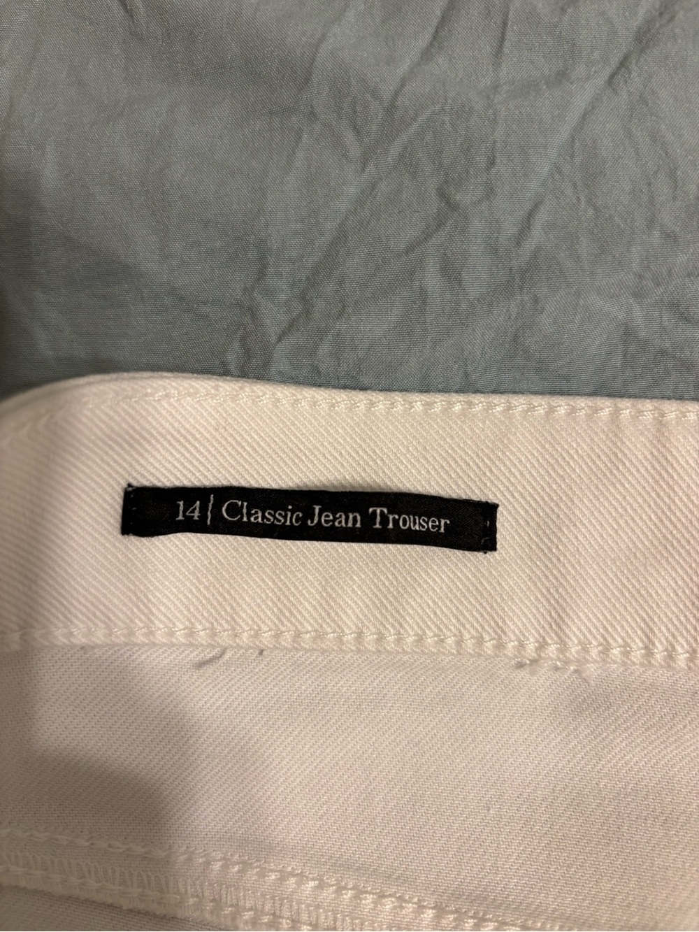 Talbots Classic Jean Trouser White Crop Pants Womens 14 Stretch Coastal Grandma - Picture 3 of 10